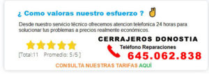 Cerrajeros Donostia Precios